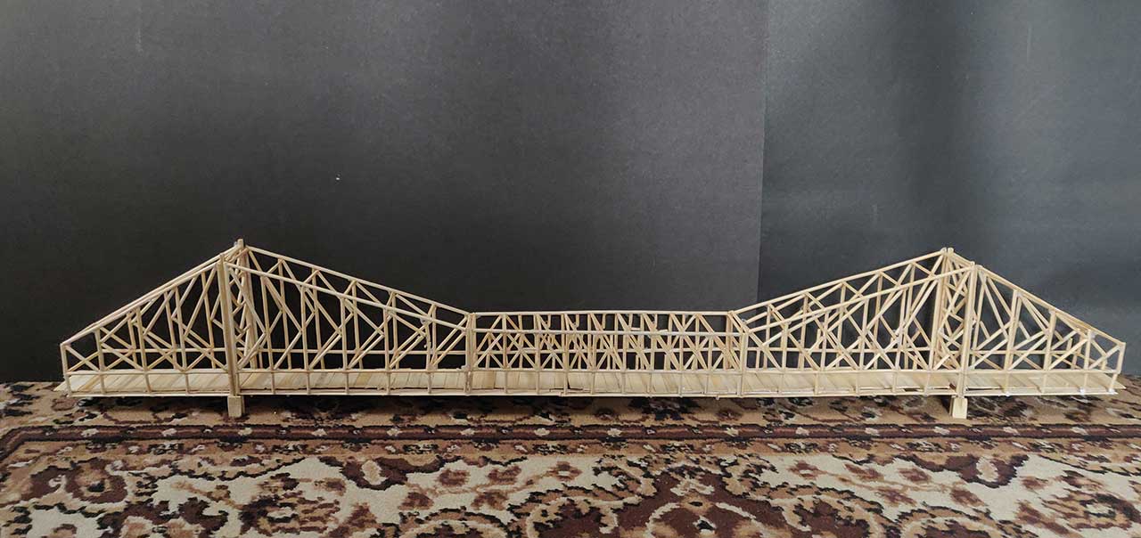 Howrah Bridge Miniature – Bamboo Skewers Edition
