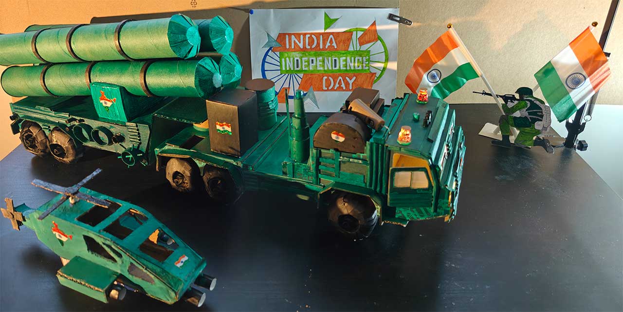 AS 400 defence system, crafted in celebration of India’s Independence Day